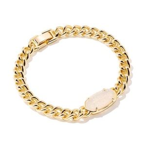 Kendra Scott Elaina Chain Bracelet Gold Iridescent Drusy